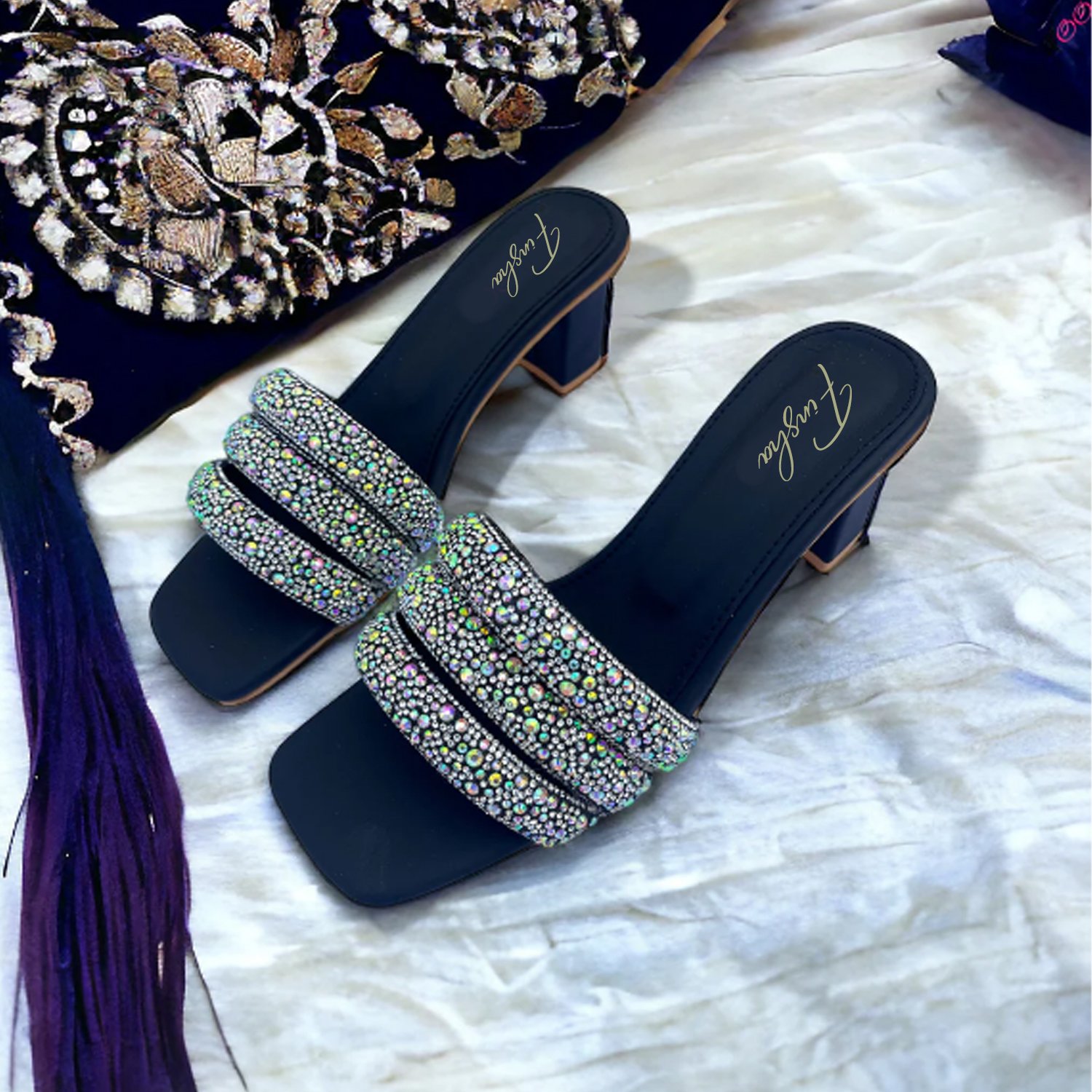 LINA HEEL SANDAL | BLACK