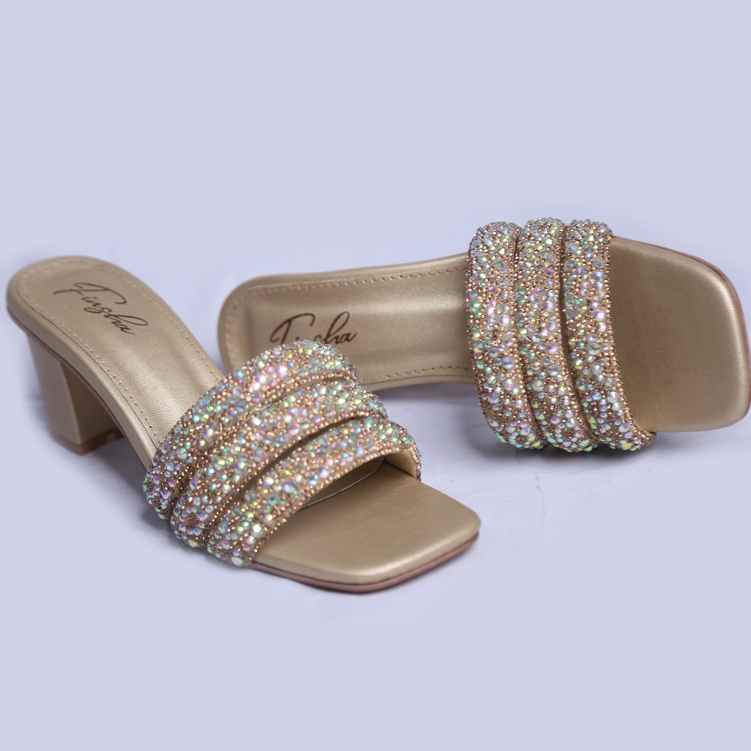 LINA HEEL SANDAL | GOLDEN - Image 2