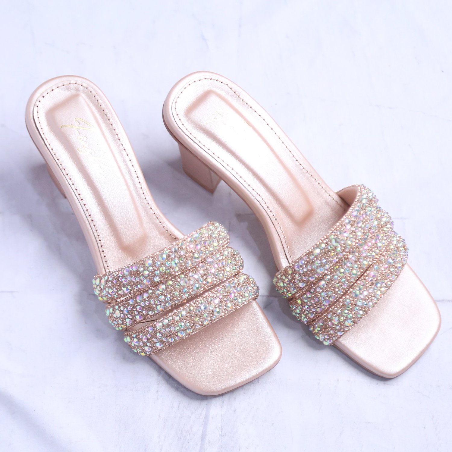 LINA HEEL SANDAL | ROSE GOLD - Image 2