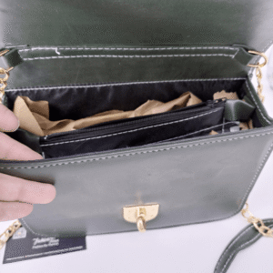 Stella crossbody bag dark green color