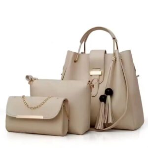 Alexa 3 Pcs bag Large Size Beige color