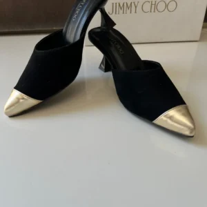 Jimmy Choo Black Gold Heels