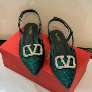 Valentino Rhinestones Flats