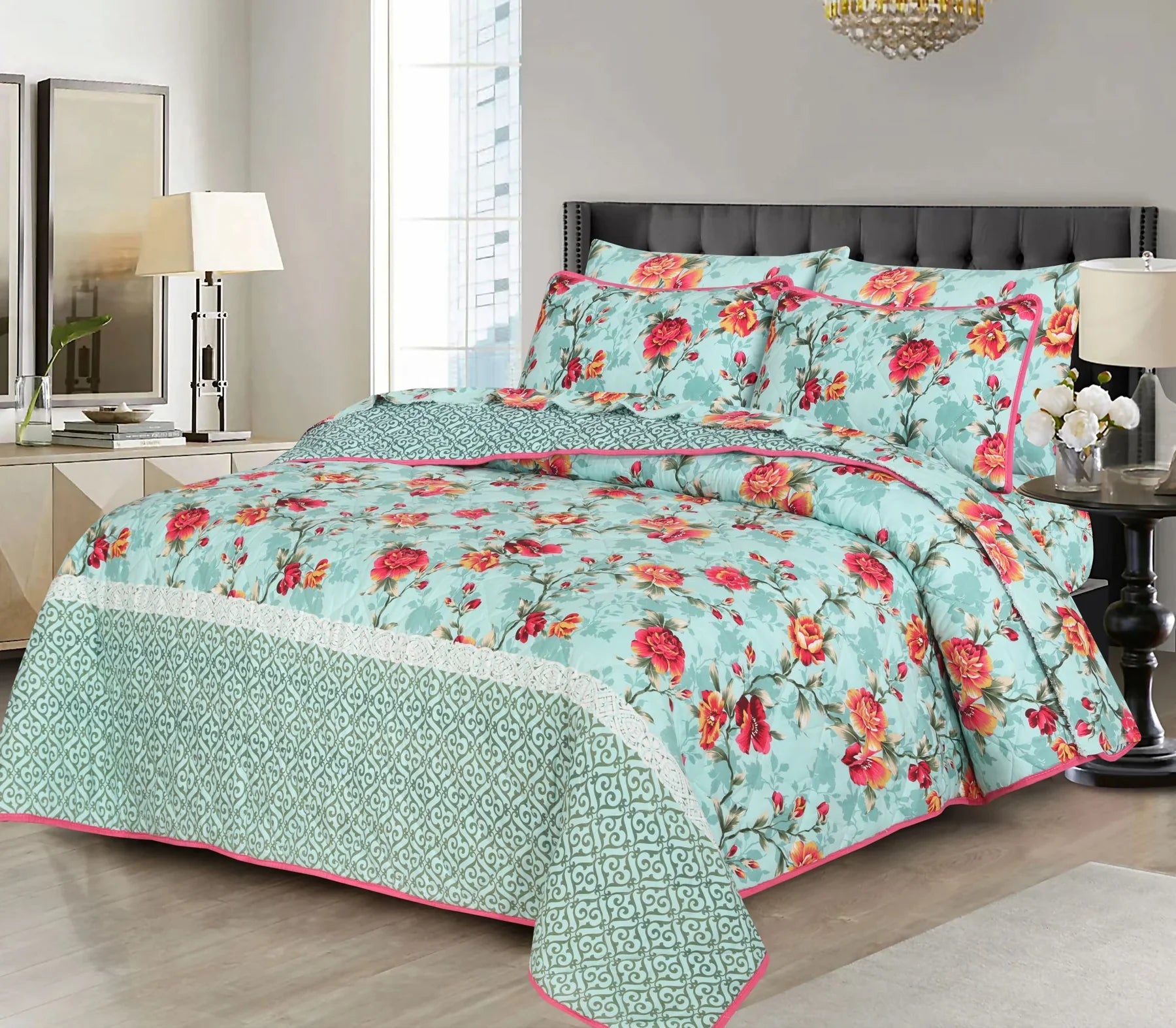 7 Pcs Comforter Set-B17