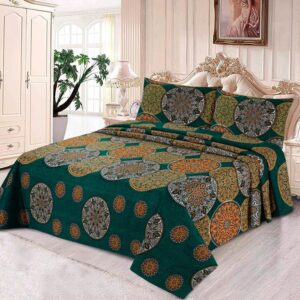 3 Pcs Cotton Bedsheet-Vercase lit (Premium)