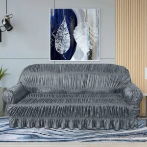 Twill Jersey Sofa Covers - Elastic Sofa Covers - Gray