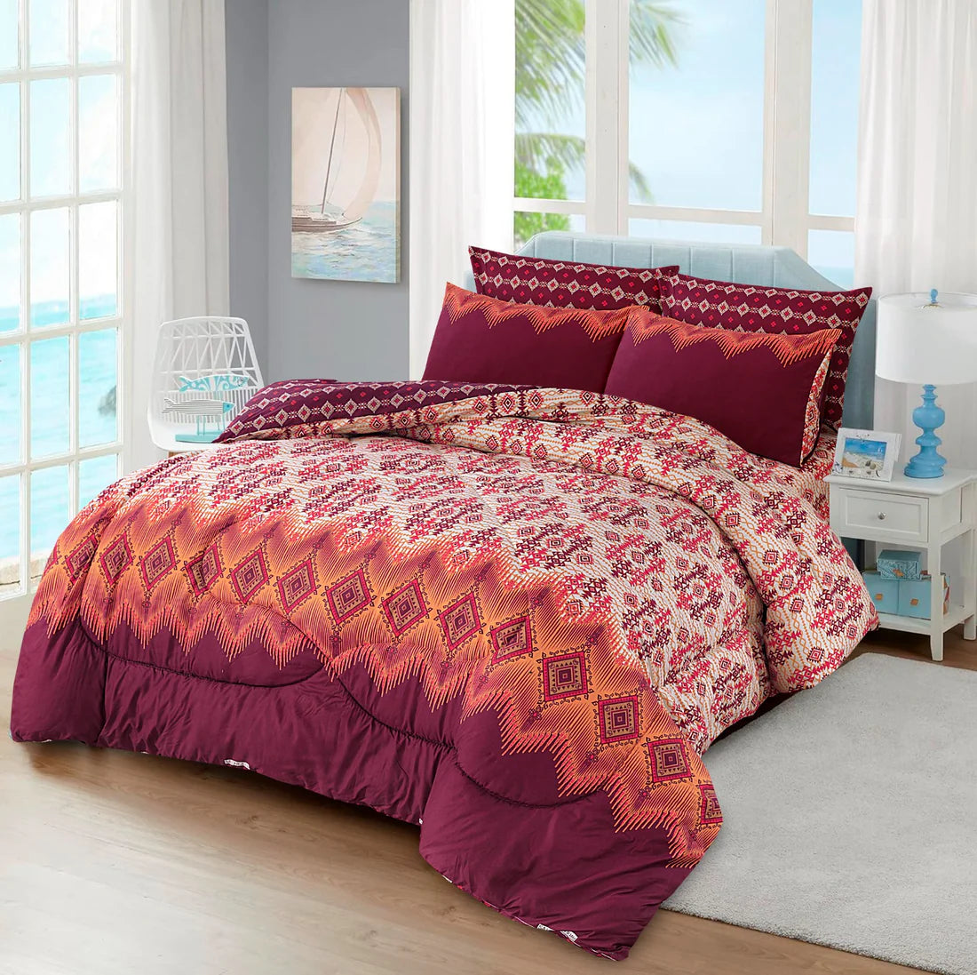 7 Pcs Comforter Set-B44