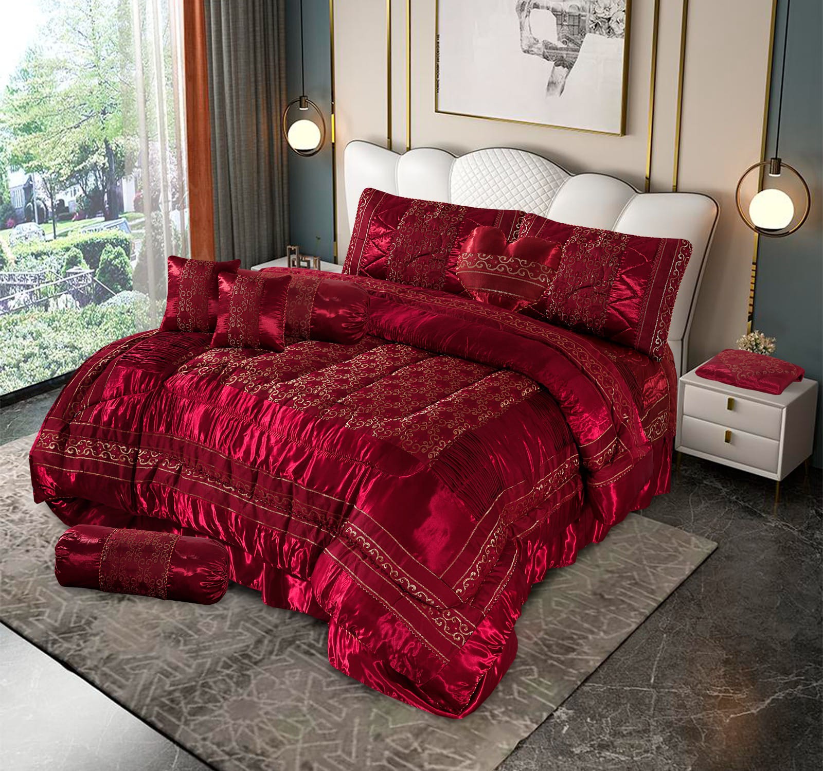 Victotian Fancy Silk Bedsheet