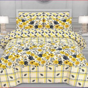3 Pcs Cotton Bedsheet-Pure 3310-068 (Premium)