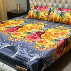 3 Pcs Cotton Bedsheet- XARA 7655-3335 (Premium)