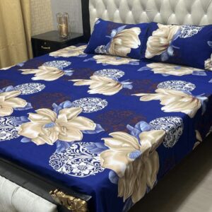 3 Pcs Cotton Bedsheet- XARA 7655-3336 (Premium)