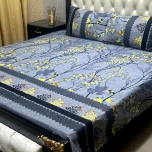 3 Pcs Cotton Bedsheet- XARA 7655-3346 (Premium)