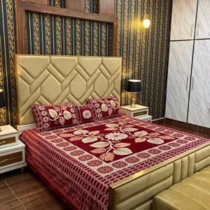 Velvet Bridal Bedsheet Set-4 Pcs 02