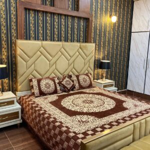 Velvet Bridal Bedsheet Set-4 Pcs 06