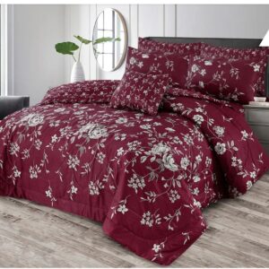 7 Pcs Comforter Set-36-redin